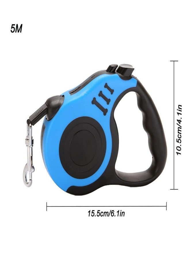 KRUPAVI Retractable Dog Leash | 5 Meter | for Large Dogs Up to 50 Kg | Heavy Duty Leash for Pets | Strong Nylon Tape, Anti-Slip Handle, Built in Spring, One-Click Brake Pause (Multi Color) - Image 2
